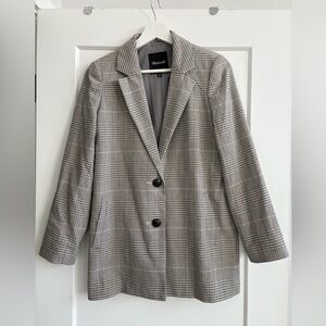 Oversized Madewell Plaid Blazer